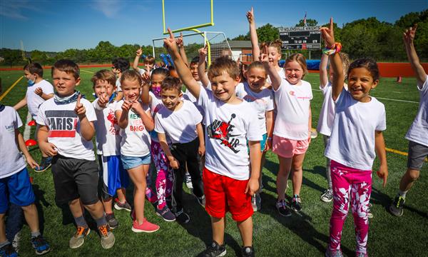 Group of students celebrate a win